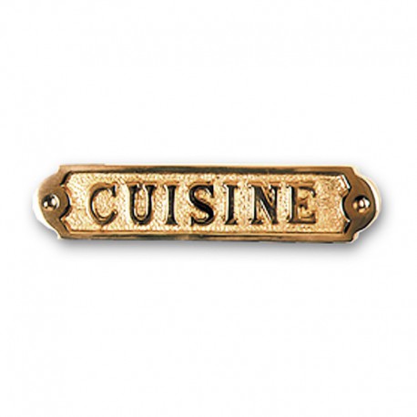 Plaque de porte laiton CUISINE