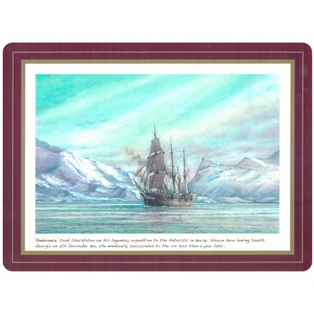 Set de 6 dessous de table Grand Voiliers Explorateurs - Endurance, Shackleton - Marineshop.biz