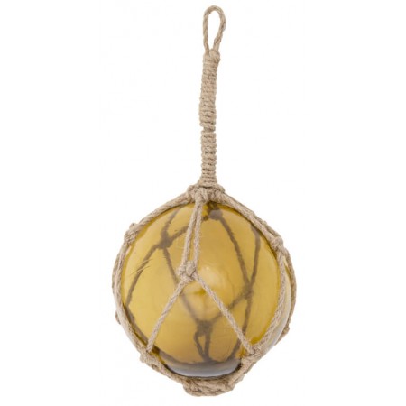 BOULE VERRE Ø:12.5CM - Jaune