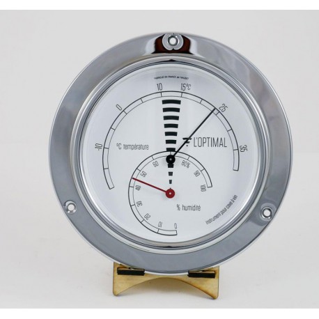 Baromètre et thermomètre Naudet - chrome