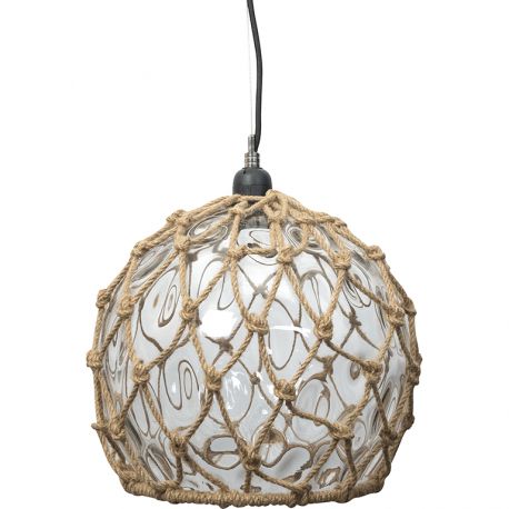 Lampe plafonnier - Boule en verre transparente