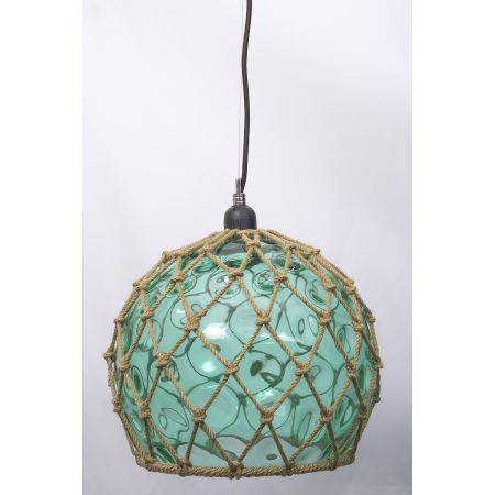 Lampe plafonnier - Boule en verre Verte