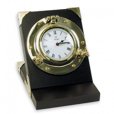 Surmeuble horloge de bureau sur bois - Marineshop.fr