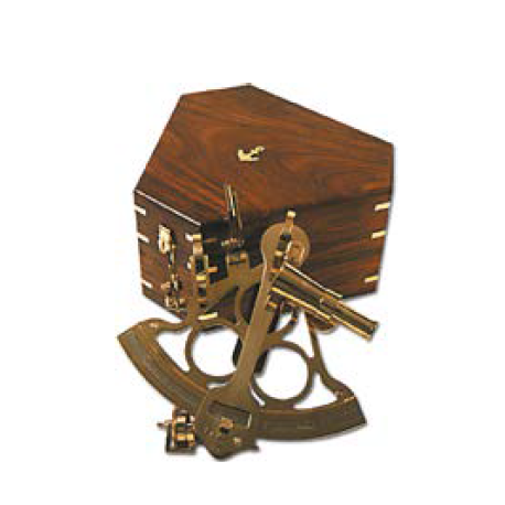 Sextant en laiton Vernier Campbell - Avec coffre