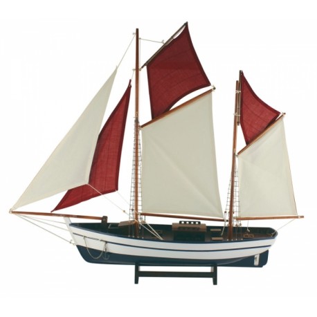 Maquette - Voilier - L: 86cm, H: 75cm