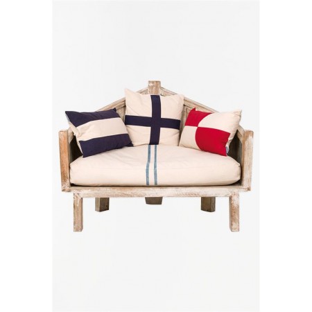 Fauteuil avec 3 coussins marins - Face - Marineshop.fr